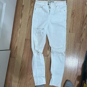 Used white jeans